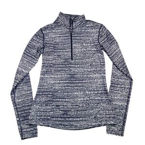 Nike‎ Dri-FIT Women's Half Zip Pullover Black White Print Size S